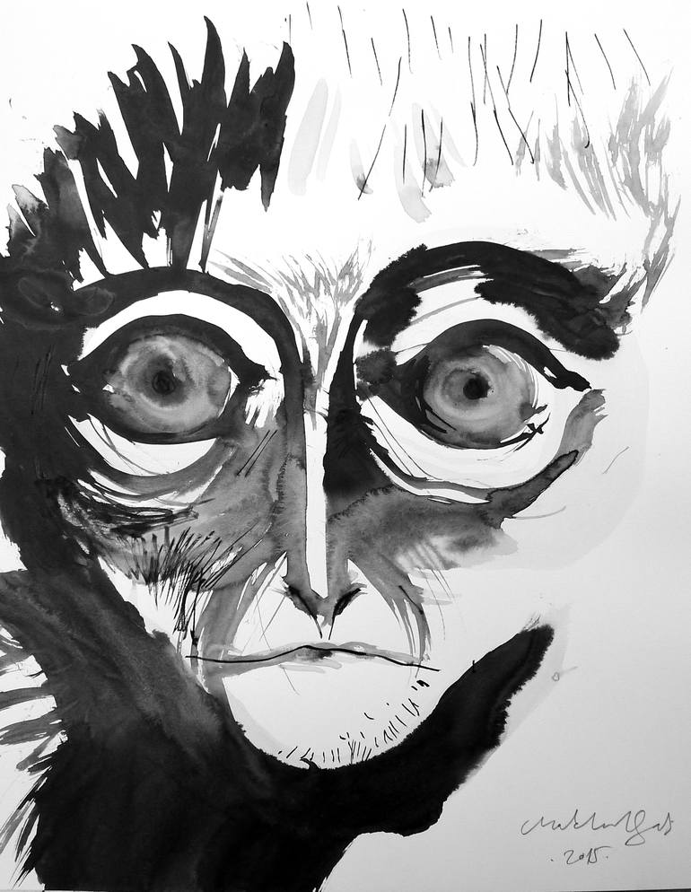 Monkey 4. Drawing by Gabriella Makhult | Saatchi Art