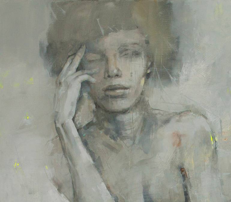 Original Expressionism People Painting by Viktor Sheleg