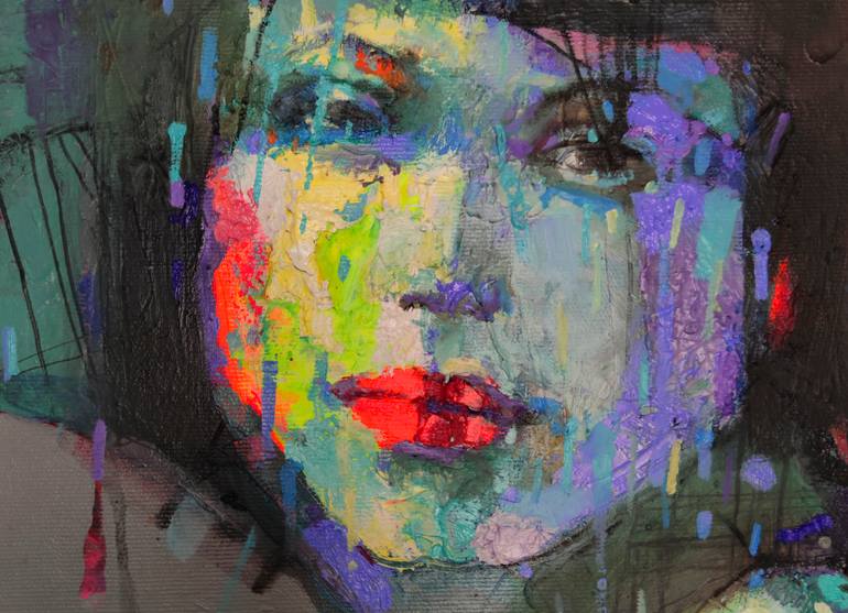 Original Pop Art Fantasy Painting by Viktor Sheleg