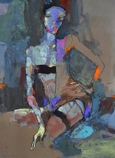 Print of Women Paintings by Viktor Sheleg