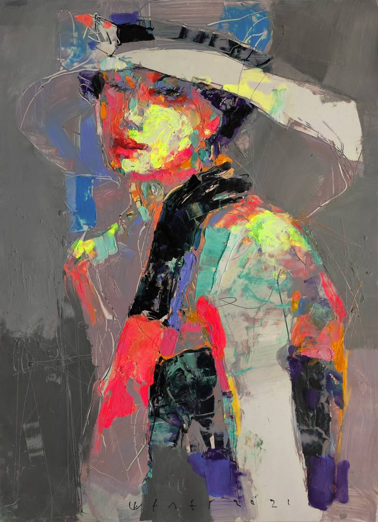 Pawky Girl Painting by Viktor Sheleg | Saatchi Art