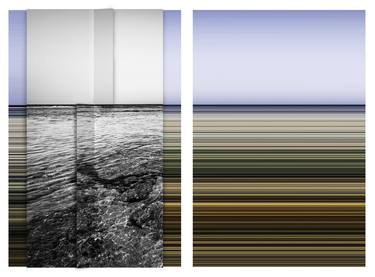 Saatchi Art Artist Andrea Alkalay; Collage, “Landscape on Landscape Cod# #bec2f6” #art