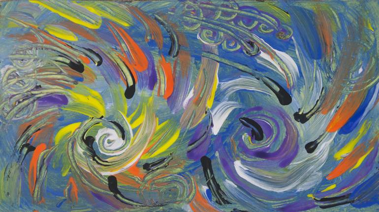 Original Abstract Expressionism Abstract Painting by Barbara Stamegna