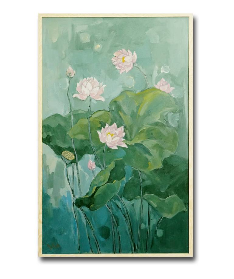 Original Fine Art Floral Painting by Thi Thai Ha Vu
