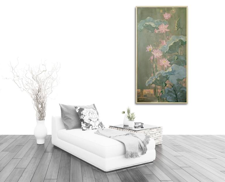 Original Modernism Floral Painting by Thi Thai Ha Vu