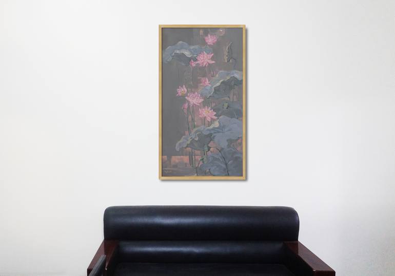 Original Modernism Floral Painting by Thi Thai Ha Vu