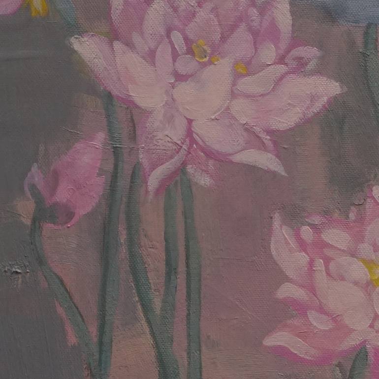 Original Modernism Floral Painting by Thi Thai Ha Vu