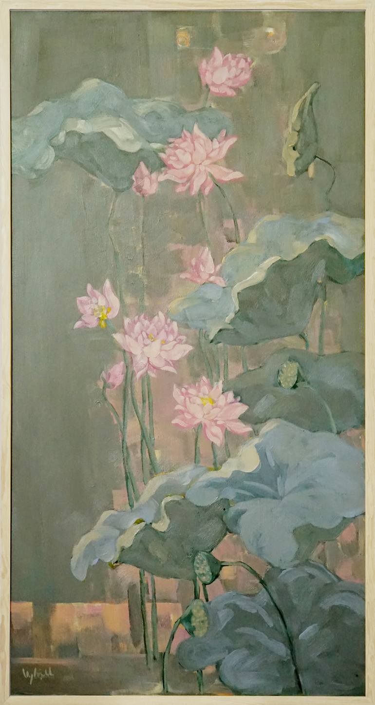 Original Modernism Floral Painting by Thi Thai Ha Vu