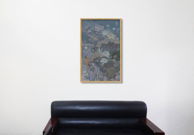 Original Modernism Floral Painting by Thi Thai Ha Vu