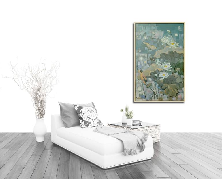 Original Modernism Floral Painting by Thi Thai Ha Vu