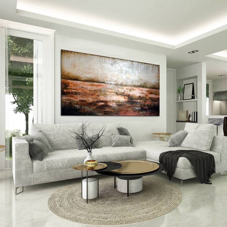 Original Abstract Beach Painting by Bilyana Stoyanova