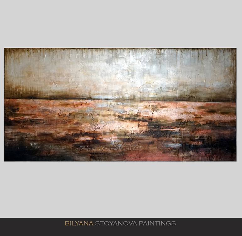 Original Abstract Beach Painting by Bilyana Stoyanova
