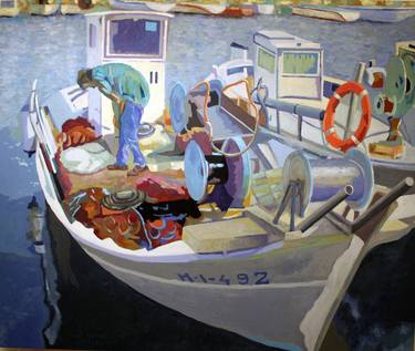 Print of Figurative Ship Paintings by felipe san pedro diaz