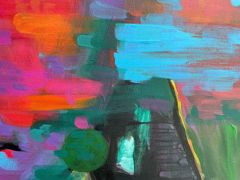 Original Expressionism People Painting by Anna Miklashevich