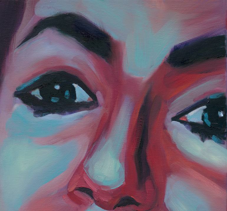 Original Expressionism Women Painting by Anna Miklashevich