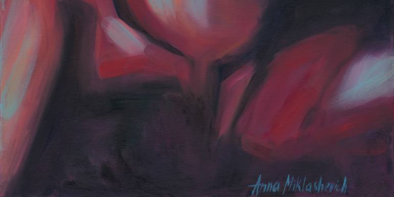 Original Expressionism Women Painting by Anna Miklashevich