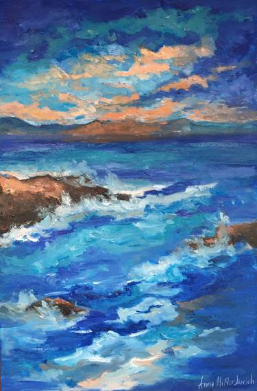 Original Seascape Paintings by Anna Miklashevich