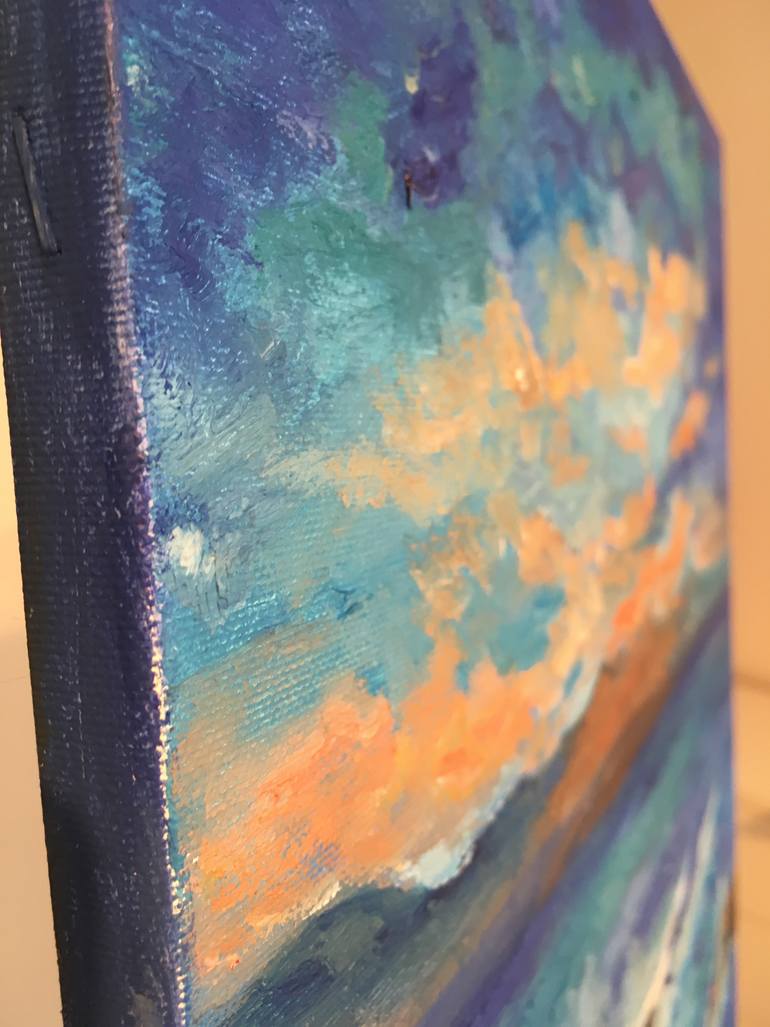Original Abstract Expressionism Seascape Painting by Anna Miklashevich