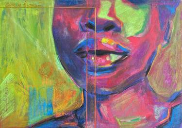Close-up portrait of Black American female thumb