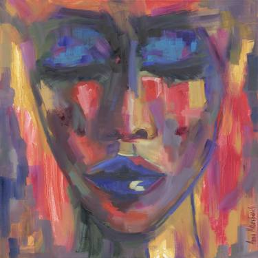 Vivid Colorful Abstract Close-up Face Portrait thumb