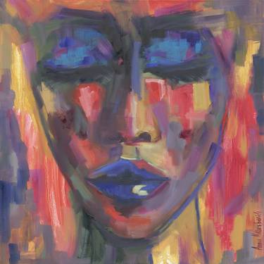 IMPERFECTION - colorful giclee print of oil painting thumb