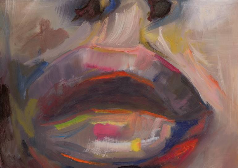 Original Abstract Expressionism Women Painting by Anna Miklashevich