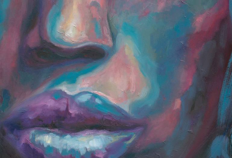 Original Abstract Expressionism Women Painting by Anna Miklashevich