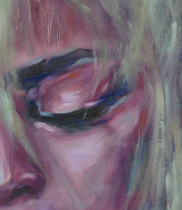 Original Expressionism People Painting by Anna Miklashevich