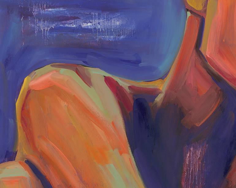 Original Expressionism Women Painting by Anna Miklashevich