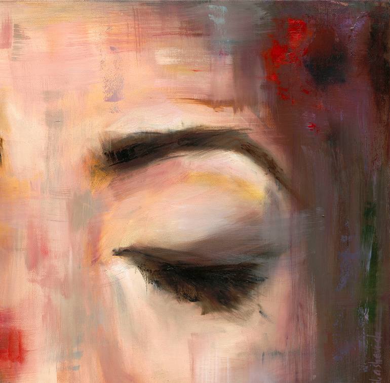 Original Expressionism Women Painting by Anna Miklashevich