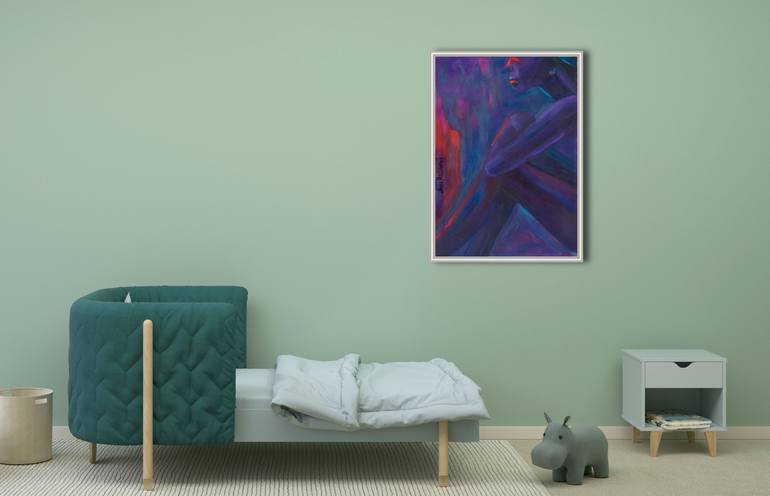 Original Expressionism Women Painting by Anna Miklashevich