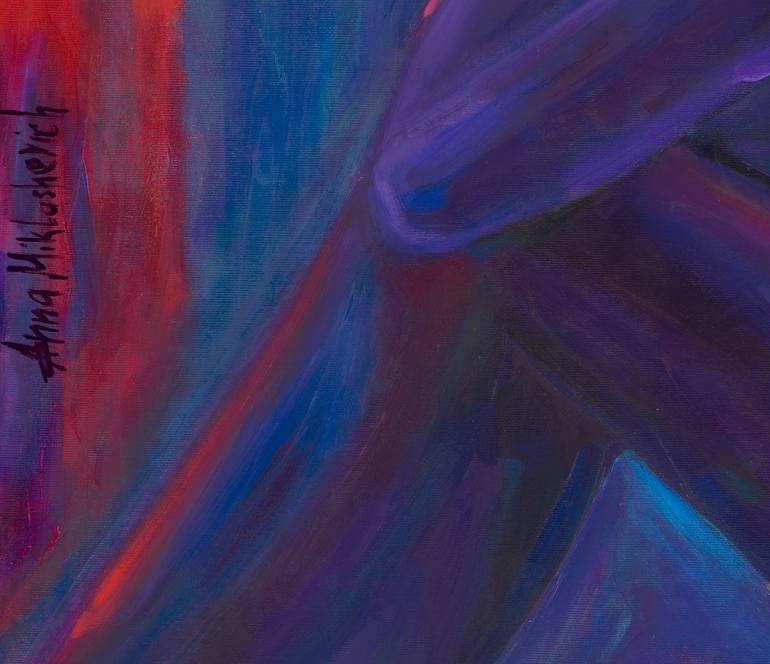 Original Expressionism Women Painting by Anna Miklashevich