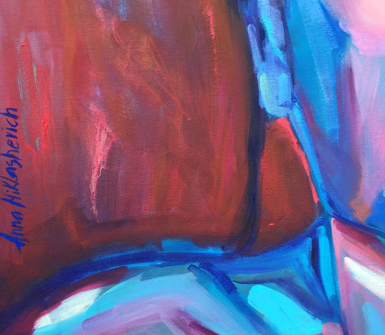 Original Expressionism People Painting by Anna Miklashevich