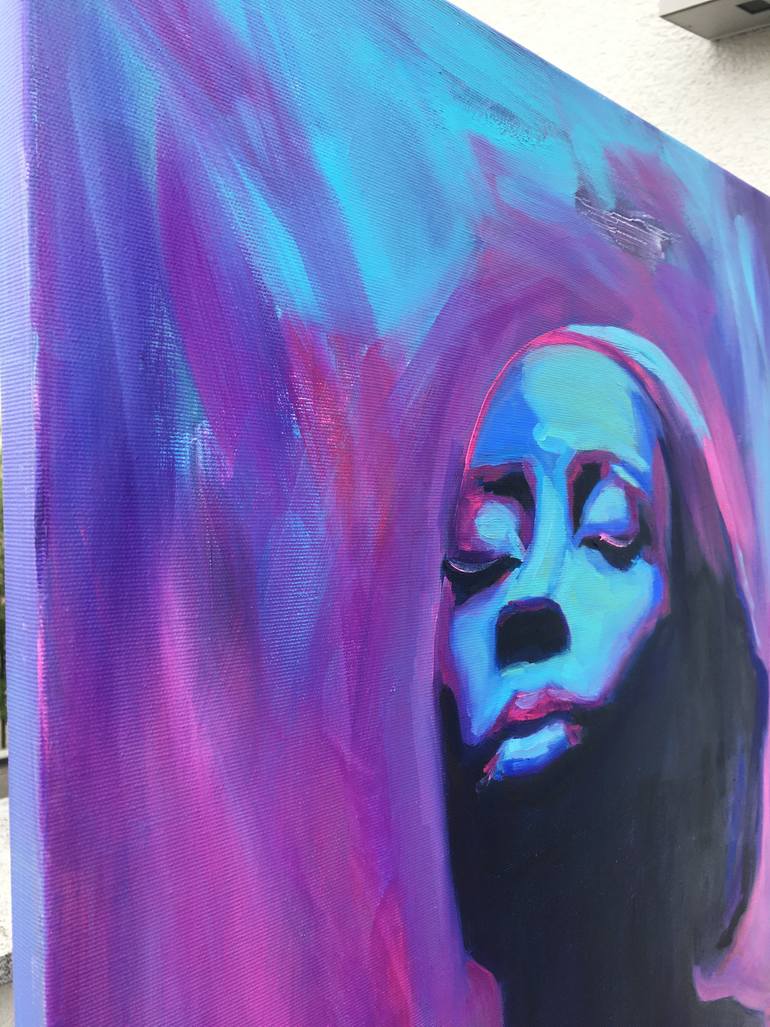 Original Expressionism Women Painting by Anna Miklashevich