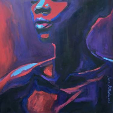 Colorful empowered black woman portrait thumb