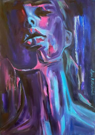 African American portrait wall art Gender equality Contemporary oil painting on canvas thumb