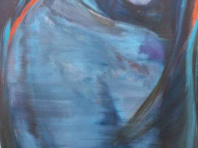 Original Expressionism People Painting by Anna Miklashevich