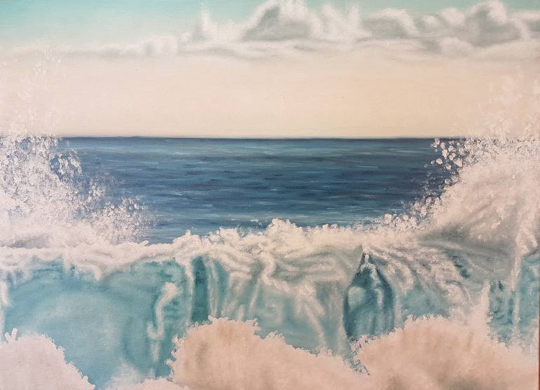 Original Figurative Seascape Painting by Mario Galarza Bejarano