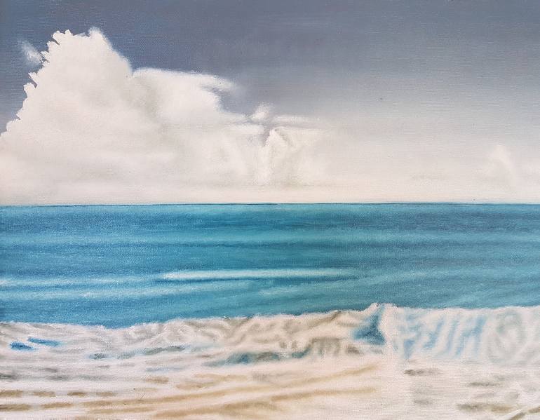 Original Figurative Seascape Painting by Mario Galarza Bejarano