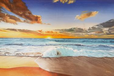 Print of Realism Seascape Paintings by Mario Galarza Bejarano