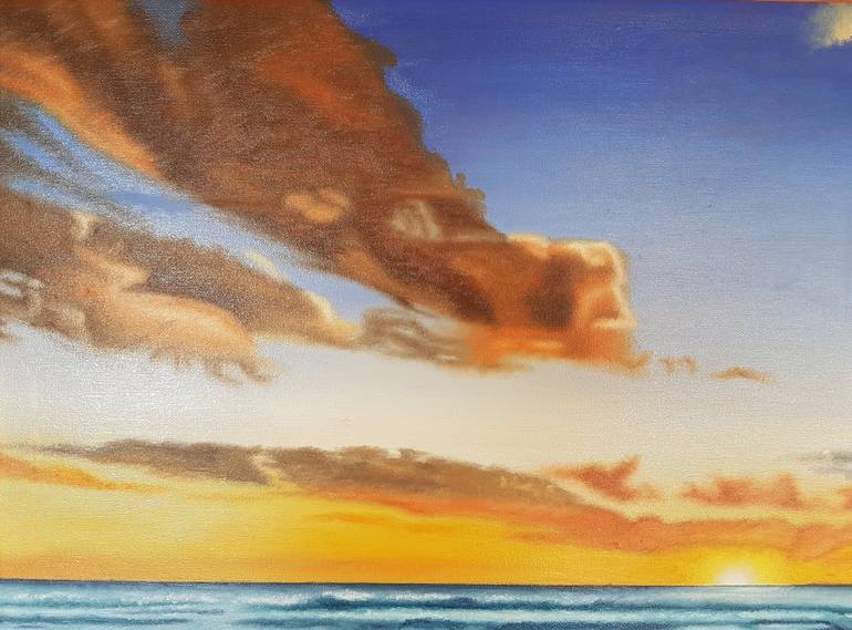 Original Realism Seascape Painting by Mario Galarza Bejarano