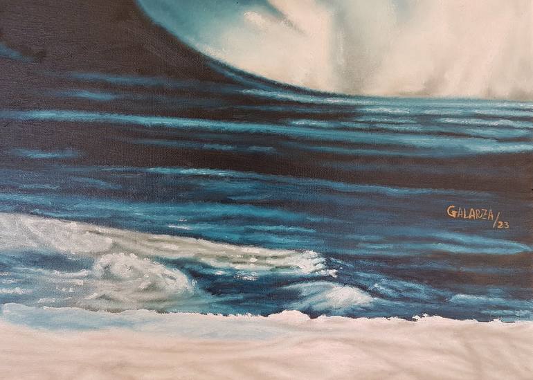 Original Figurative Seascape Painting by Mario Galarza Bejarano