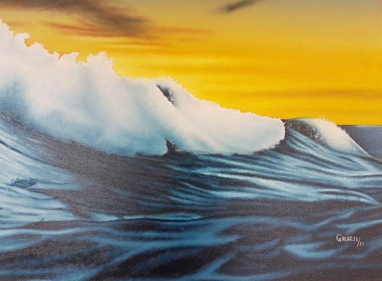 Original Contemporary Seascape Painting by Mario Galarza Bejarano
