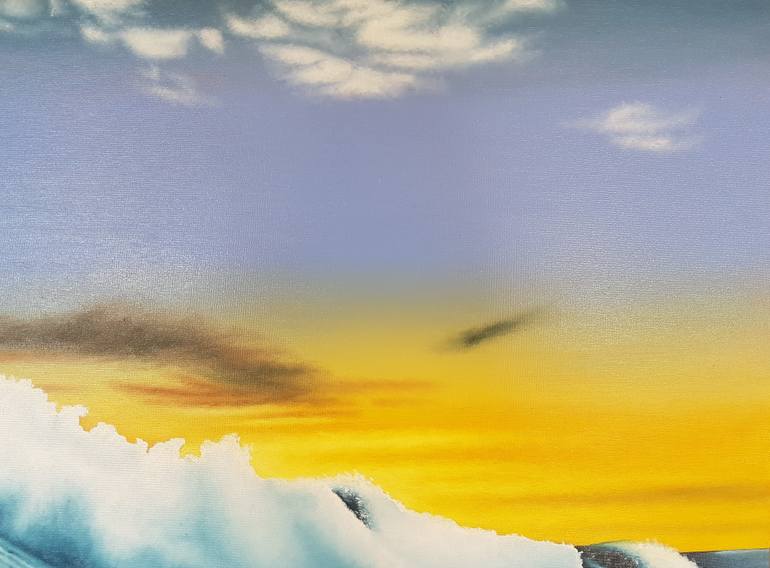 Original Contemporary Seascape Painting by Mario Galarza Bejarano