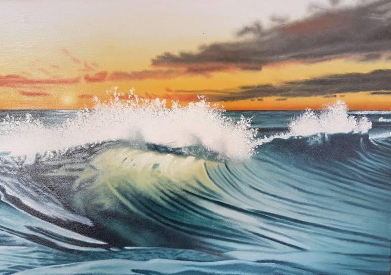 Original Seascape Painting by Mario Galarza Bejarano