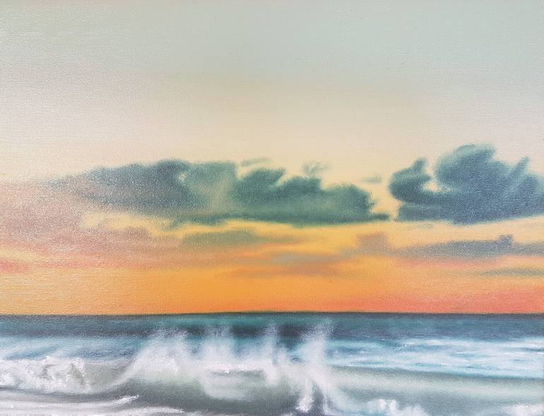 Original Realism Seascape Painting by Mario Galarza Bejarano