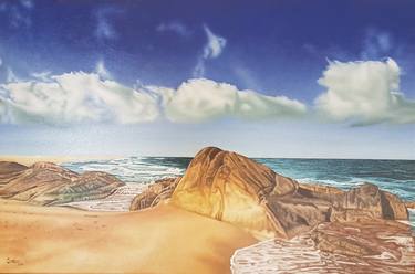 Rocas en paisaje de mar y playa thumb