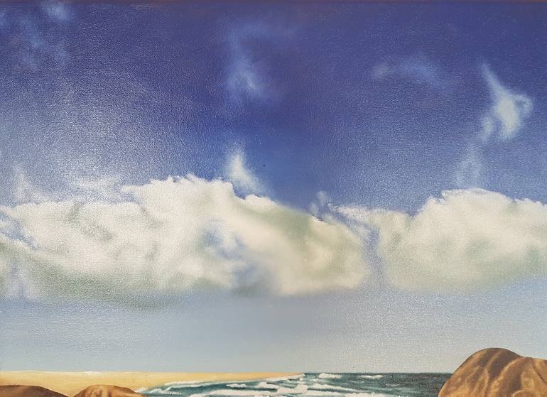 Original Figurative Seascape Painting by Mario Galarza Bejarano