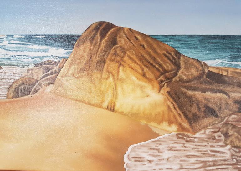 Original Figurative Seascape Painting by Mario Galarza Bejarano