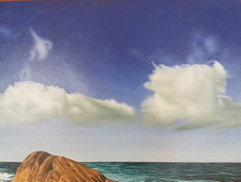 Original Figurative Seascape Painting by Mario Galarza Bejarano